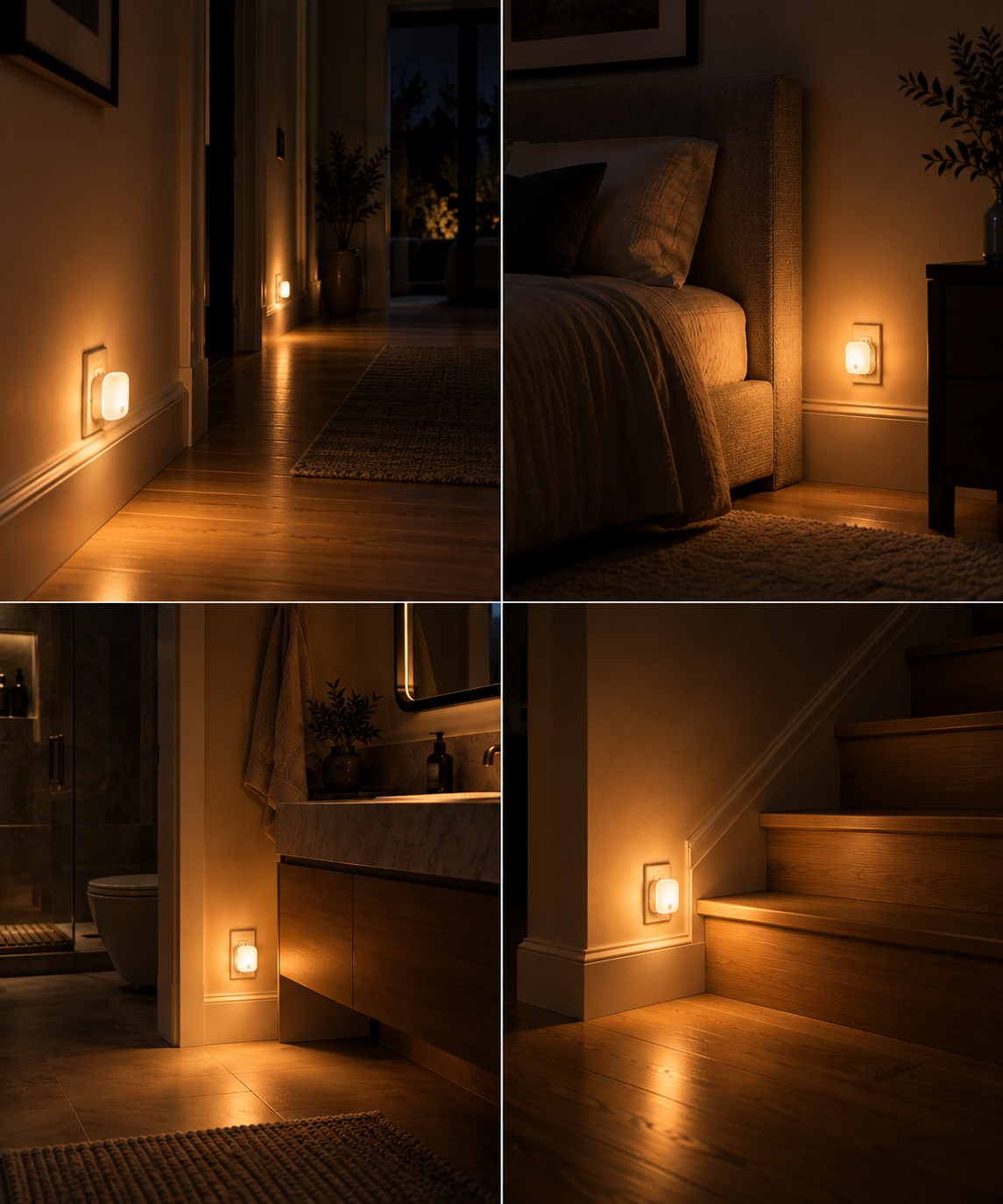 OAKONE Automatic Night Lights — 4-Pack